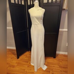 Chicwish White Ribbed Sleeveless Maxi Dress
